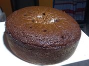 Una foto de biscochuelo de chocolate