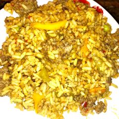 A picture of Simple minced meat jollof rice.