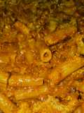 Rigattoni cremoso con solomillo de ternera