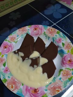 Foto resep Puding Brownies with Vla