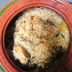 Handi Masala chicken Biryani annie ke kitchen se☺️ A picture of Handi Masala chicken Biryani annie ke kitchen se☺️.