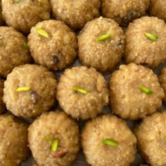 A picture of Churma ladoo.