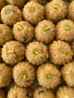 A picture of Churma ladoo.