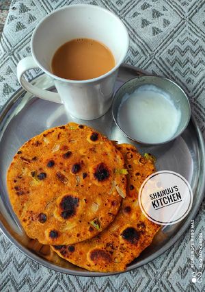 A picture of Dal Paratha.
