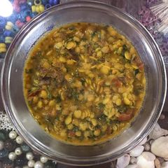 A picture of Dal Methi pigeon pea lentils fenugreek.