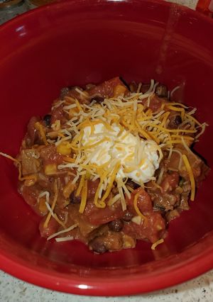 A picture of Lauren's Taco Soup.