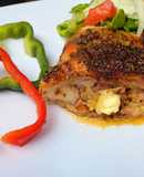 Pollo Relleno de Cebolla y Queso al Limón