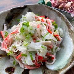 Onion and Crab Sticks Salad A picture of Onion and Crab Sticks Salad.