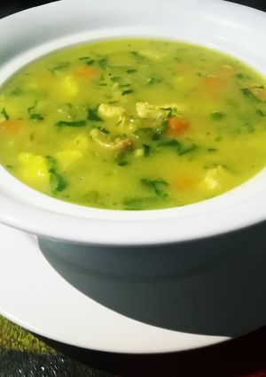 صورة لوصفة شوربة الخضار الصحيه 😋
