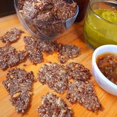 A picture of Chia seeds crackers.