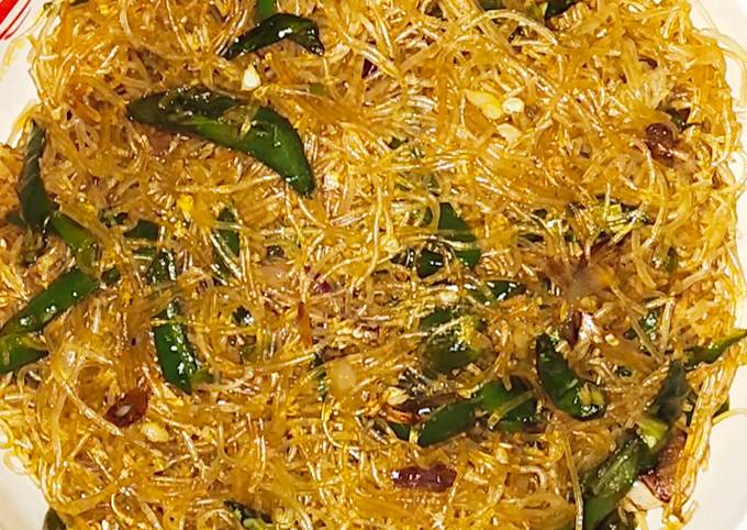 Cara Bikin Sohun tumis cabe hijau Ekonomis Untuk Dijual