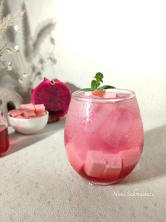 Foto resep Es Sirup Milky Jelly Kulit Buah Naga