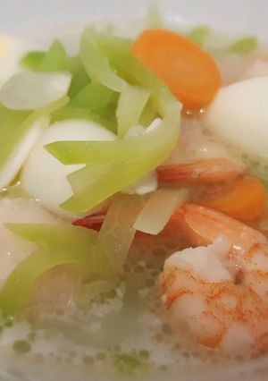 Foto resep Sayur Labu Siam, Udang dan Telur Puyuh (mpasi 18+ bulan)