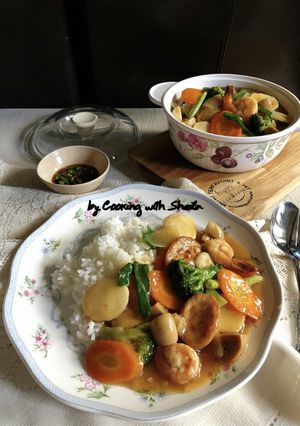 Foto resep Sapo Tahu Udang dan Jamur