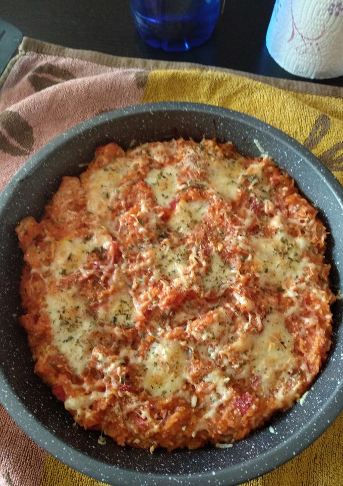 Una foto de Arroz con tomate y pavo al horno