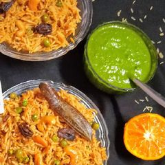 A picture of Veg biryani pulao.