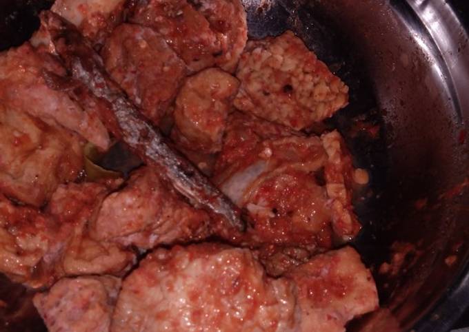 Resep Ayam tahu tempe saos padang, Enak