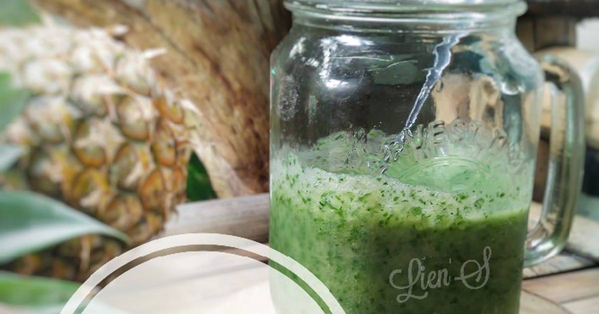 Resep Green Smoothies BAYAM HIJAU oleh lienda Cookpad