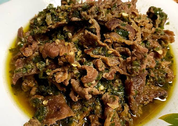Cara membuat Daging Sapi sambal ijo Cara membuat Daging Sapi sambal ijo