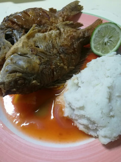 A picture of Fried fish in pepper sauce.