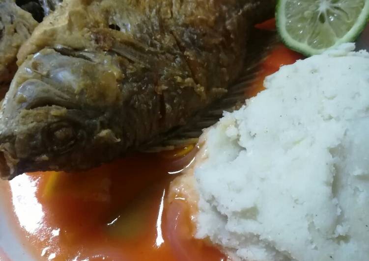 Recipe of Perfect Fried fish in pepper sauce