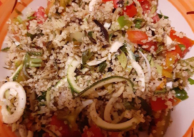 Bulgur e Cous cous con verdure alla mediterranea