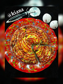 عکسی از دستور ❤ پیتزا مخلوط (گوشت، مرغ، قارچ و سوسیس)