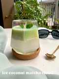 Ice coconut matcha cloud