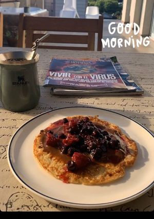 Una foto de Hot cake 🥞 de harina integral y avena