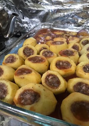 صورة لوصفة بطاطس بحشوة اللحمة المفرومة
