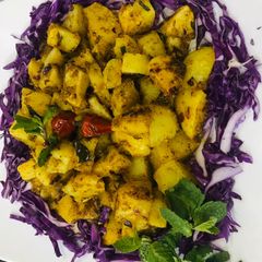 A picture of Tawa alu masala.