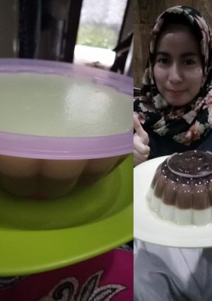 Foto resep Puding susu coklat matcha ala mama evy nadine