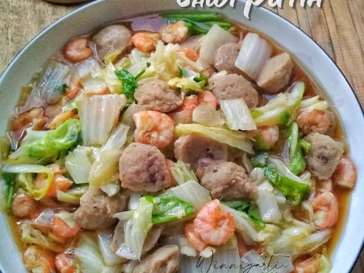 Resep Tumis Udang Bakso Sawi Putih yang Enak
