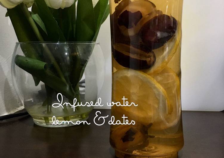 Cara memasak Infused water lemon &amp; kurma  yang Bisa Manjain Lidah