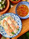 Shrimp and Pork Spring Rolls with Fermented Anchovy Dipping Sauce
