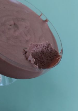 Una foto de Mousse de chocolate