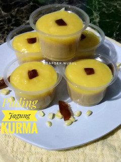 Foto resep Puding Jagung Kurma Vla Custard
