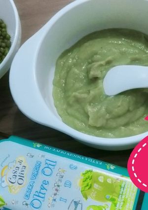 Foto resep MPASI Pure Kacang hijau baby Darell 6mo