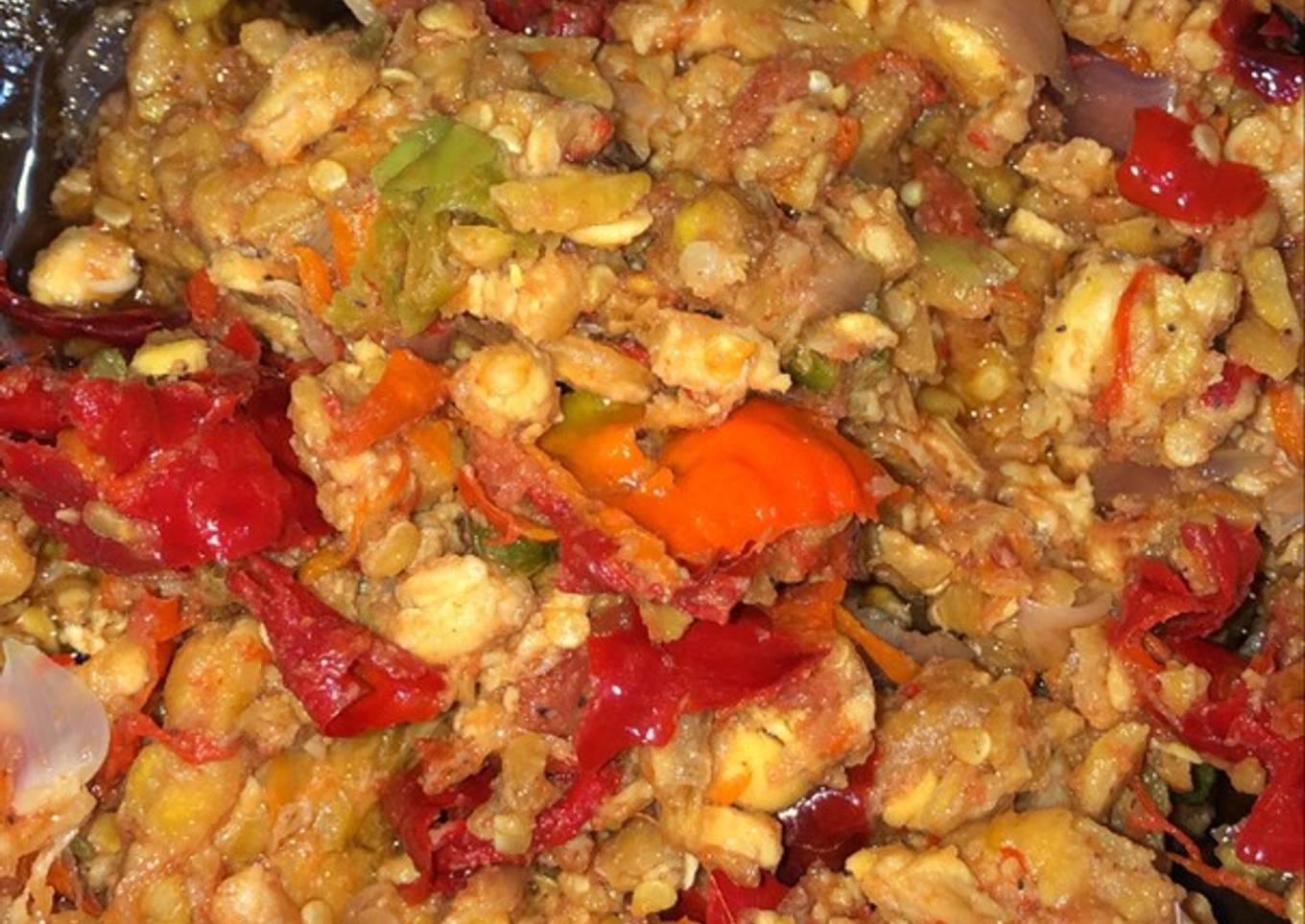 Tempe geprek simple
