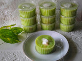 Puding Roti Tawar Pandan Kelapa