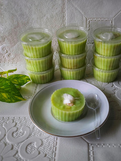 Foto resep Puding Roti Tawar Pandan Kelapa