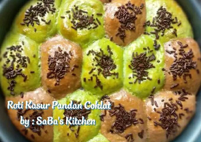 Resep Roti Kasur Pandan Coklat Lembut No Ulen 1x Proofing Oleh Saba