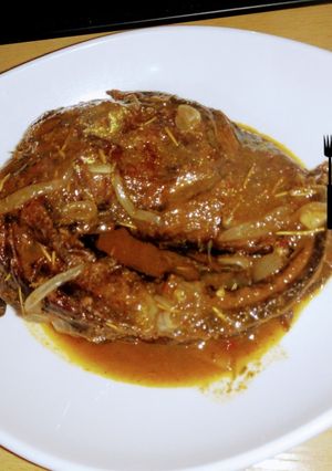 A picture of Smoked fish pp soup.