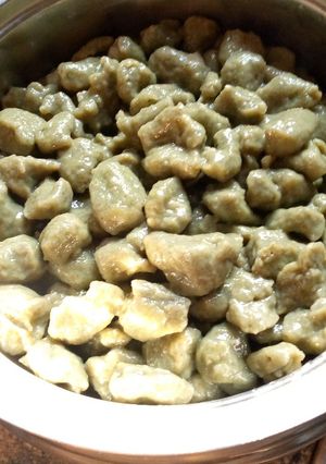 A picture of Flour dumplings (dan waken flour).
