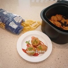 Red Sauce and Chickpea Flour Leftover Pasta Cutlets In Airfryer A picture of Red Sauce and Chickpea Flour Leftover Pasta Cutlets In Airfryer.