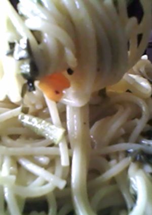 Una foto de Pasta con salsa de Espinaca