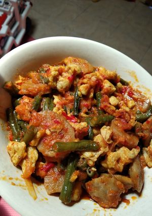 Foto resep Tumis kacang panjang+bakso+telor