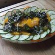 Ensalada de rodajas con wakame