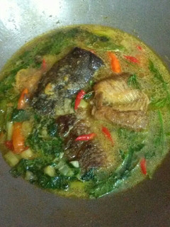 Foto resep Mangut lele bayam