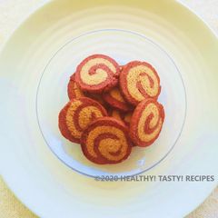 A picture of Beetroot Swirl Cookies.